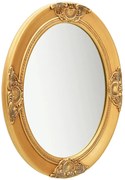 Złote owalne lustro w rustykalnym stylu B2-D23
