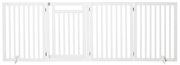 ogrodzenia dla bydla PawHut® ogrodzenie dla zwierząt małe średnie duże Bramka zabezpieczająca Składane nóżki podporowe 81 cm Bialy | Aosom PL