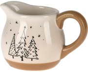 Mlecznik z motywem choinek, 9 cm
