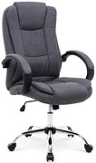 Szary tapicerowany biurowy fotel obrotowy A2-G73