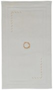 Dywanik łazienkowy SEHZADE 50x90cm Śmietankowy / złoty haft