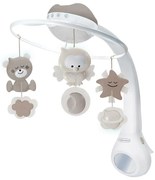 Infantino - Karuzela nad łóżeczko 3w1 z melodią, 3xAAA, brązowa