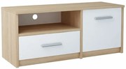 Skandynawska szafka pod telewizor dąb sonoma + biały Z5-W73