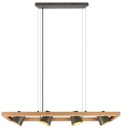 Szaro-naturalna lampa wisząca Bell – Trio