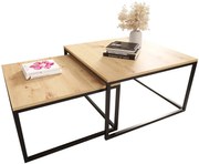 Nowoczesny zestaw 2 stolików kawowych dąb artisan B9-P28