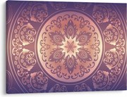 Obraz - Mandala na fioletowym gradiencie (70x50 cm)