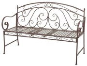 Brązowa metalowa ławka ogrodowa Saket – Garden Pleasure
