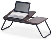 Stolik do łóżka 23x60 cm czarny/brązowy