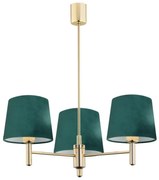 Argon 6192 - Lampa sufitowa PONTE 3xE27/15W/230V zielona/mosiądz