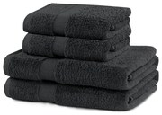 Ciemnoszare bawełniane ręczniki zestaw 4 szt. frotte Marina – Restilo