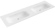 Mexen Vela umywalka wpuszczana w blat podwójna 161 x 46,5 cm, biała mat - 25231601D