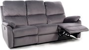 Sofa rozkładana SPENCER 3 VELVET szara SIGNAL
