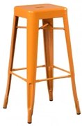 Taboret Wysoki Stalowy Lix Naranja Azafrán | Saffron Orange & ↑75 Cm - Sklum