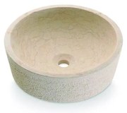 Bathco 00307 - Umywalka nablatowa DUAL śr. 40,5 cm kamień/beżowy