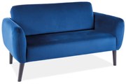 Sofa ELSA VELVET granatowa dwuosobowa SIGNAL
