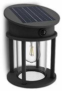Okrągła oprawa Philips Geri UltraEfficient solarLED z czujnikiem, antracytowa, 3,2 W, 4000 K