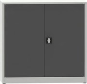 Warsztatowa szafa półkowa na narzędzia KOVONA JUMBO, 2 półki, spawana, 1150 x 1200 x 600 mm, szara / grafitowa