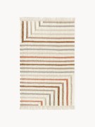 Ręcznie tkany dywan kilim z frędzlami Calais