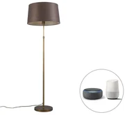 Inteligentna lampa podłogowa brąz z brązowym kloszem 45 cm z Wifi A60 - Parte Nowoczesny Oswietlenie wewnetrzne