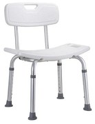 Stołek prysznicowy 51x67 cm srebrny/biały