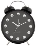 Karlsson 6019BK designerski zegar stołowy/budzikczarny, średnica 30 cm