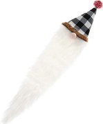 Tekstylna dekoracja na butelkę Krasnal czarno-biały, 8 x 38 cm