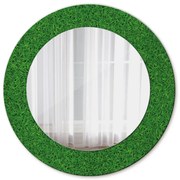 Zielona trawa Lustro dekoracyjne okrągłe