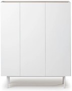 Biała wysoka komoda w dekorze dębu 95x120 cm Arista – Teulat