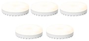 Zestaw 5 inteligentnych żarówek LED GX53 z możliwością ściemniania, opalowe, 9W, 806 lm, 2700-6500K