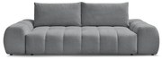 Ciemnoszara rozkładana/ze schowkiem sofa z tkaniny szenilowej 278 cm Everest – Bobochic Paris