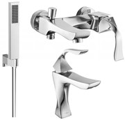 Mexen Estrella R02 zestaw wannowy, chrom - 72303R02-00