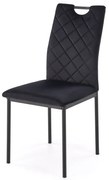 Krzesło tapicerowane K577 VELVET czarne  HALMAR