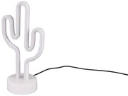 Biała lampa stołowa LED (wys. 29 cm) Cactus – Trio