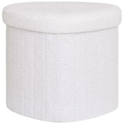 Biały puf z materiału bouclé Medford – House Nordic