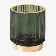 Świecznik Szklany July ↑8 Cm & Jungle - Sklum