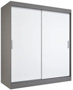 Szafa przesuwna 180 cm antracyt + biały F9-B96