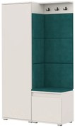 Garderoba do przedpokoju SINGAPUR 104 biała/zielona MEBLOWA 1