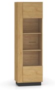 Witryna BRONX 1D 60cm dąb/czarna ML MEBLE