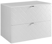 Biała szafka z 2 szufladami pod umywalkę 80 cm H2-L75