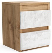 Szafka nocna komoda WIKI z 2 szufladami Dąb Wotan/Beton