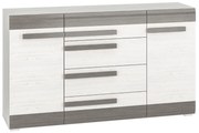 Komoda BIANKA 2D4S 165 sosna śnieżna/szara ML MEBLE