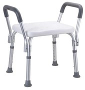 Stołek 55,5 x 56 cm srebrny/biały