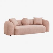 Sofa 3-osobowa Z Szenilu Coco Tkaniny Szenil Rosa Palote | Daydream Pink - Sklum