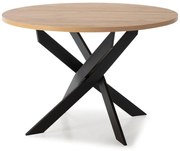 Okrągły stół z blatem w dekorze dębu 120x120 cm Ther – Marckeric