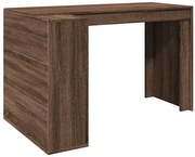 Biurko z ukrytym regałem w kolorze brązowego dębu P3-R39