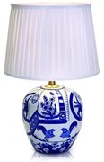Niebiesko-biała duża lampa stołowa Markslöjd Goteborg, wys. 48 cm