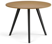 Stolik kawowy PRIMO ZEN, średnica 100 cm, czarna podstawa, buk