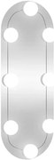 Nowoczesne owalne lustro wiszące LED 15x40 cm F7-W15