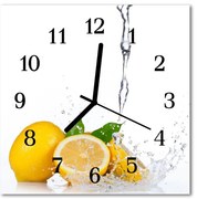 Zegar ścienny kwadrat Cytryny