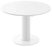 Stół rozkładany SOLO LUX 100(144)x100 biały połysk HUBERTUS